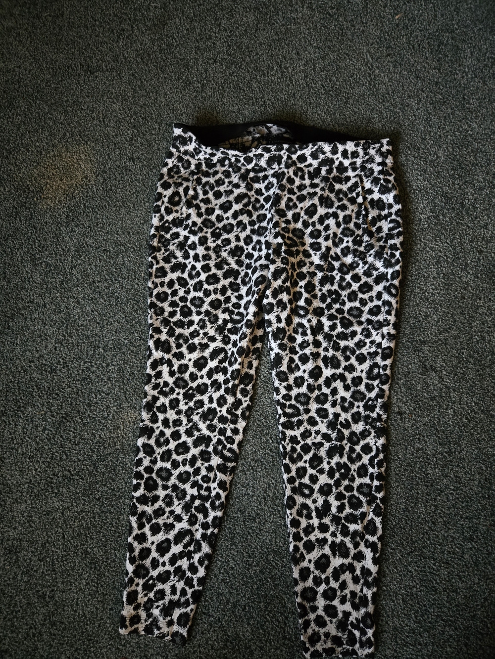 Lane Bryant Black and White Leopard Print Leggings